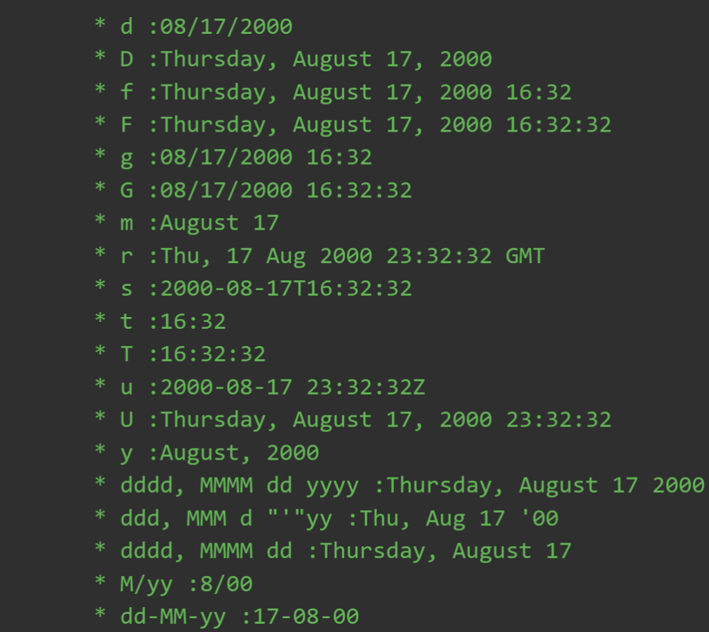 C Date Format Yyyy mm dd String 