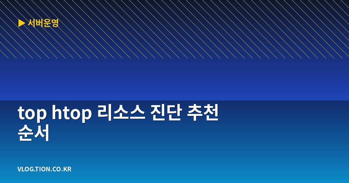 top htop 리소스 진단 추천 순서