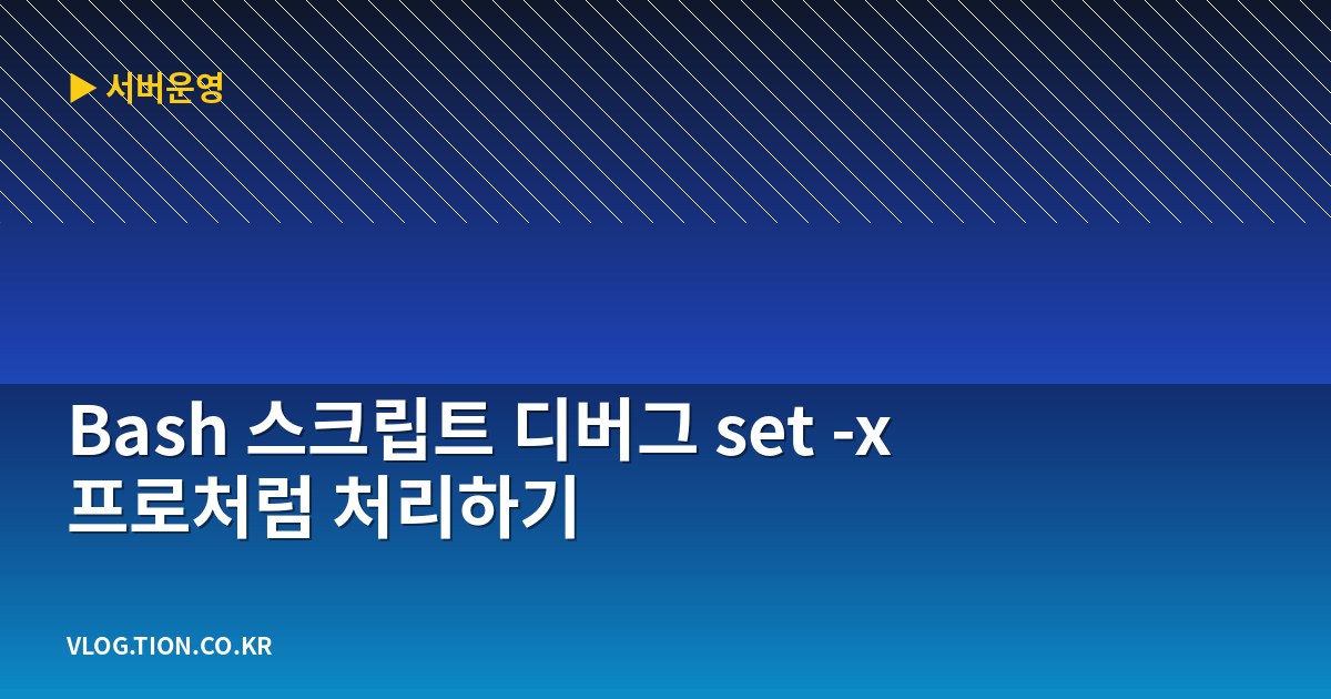 bash 스크립트 디버그 set -x 프로처럼 처리하기